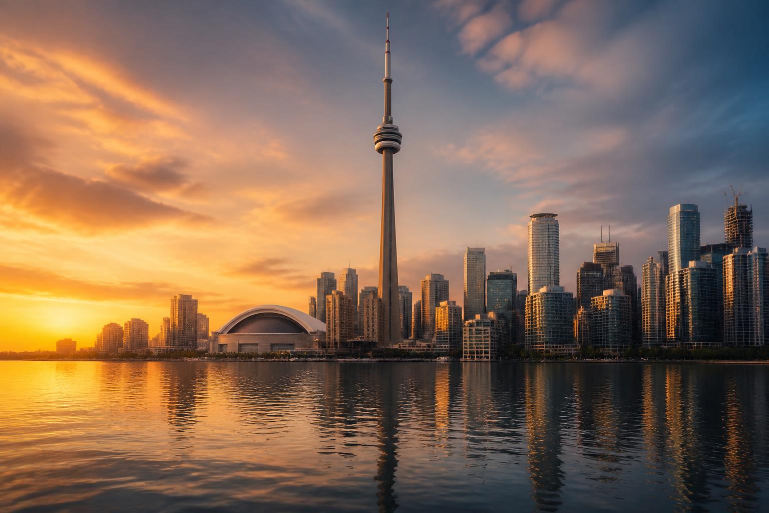 Skyline de Toronto au crépuscule